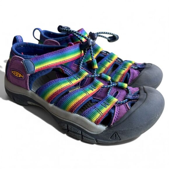 KEEN Newport Kids Sandals Rainbow Purple Size 1 US 20 cm Gorpcore Adventurecore - Picture 5 of 7